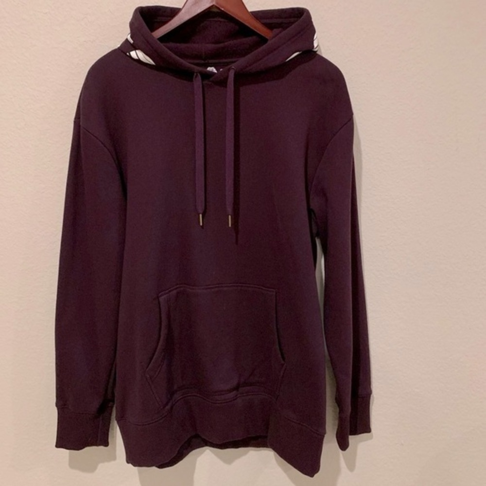 American Rag Men's Medium Hoodie Sweatshirt Maroon "Good Vibes" Graphic Pullover